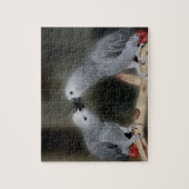Afrikanischer grauer Papageienvogel küssen Niedlic Puzzle (Vertikal)