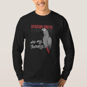 Afrikanischer Graupapagei als Therapieziffer-Vogel T-Shirt