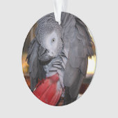 Afrikanischer Graupapagei aus dem flexiblen Kongo  Ornament (Vorderseite)