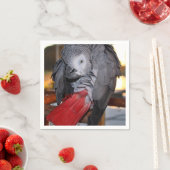 Afrikanischer Graupapagei aus dem flexiblen Kongo Serviette (Beispiel)