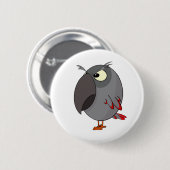 Afrikanischer Graupapagei Button (Vorne & Hinten)