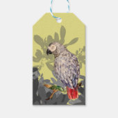 Afrikanischer Graupapagei Geschenkanhänger (Vorderseite)