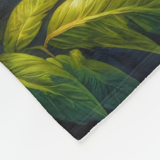 Afrikanischer Graupapagei mit bunten Blume Fleecedecke (Ecke)