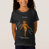 Afrikanischer Gymnastikamerikaner, braune Augen, O T-Shirt (Vorderseite)