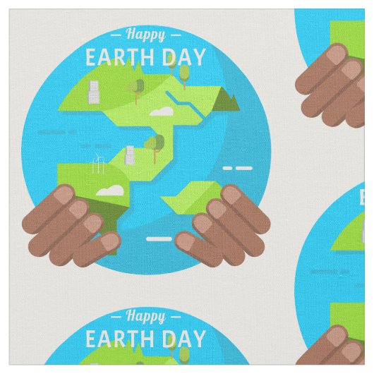 afrikanischer Happy Earth Day Stoff (Nahaufnahme)