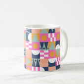 Afrikanischer, heller Block nahtlos Muster. Geome Kaffeetasse (VorderseiteRechts)