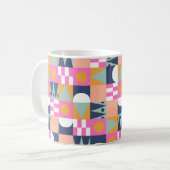 Afrikanischer, heller Block nahtlos Muster. Geome Kaffeetasse (Vorderseite Links)