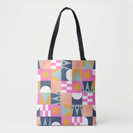 Afrikanischer, heller Block nahtlos Muster. Geome Tasche (Vorderseite)