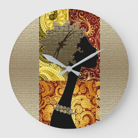 Afrikanischer Herbst Große Wanduhr (Vorderseite)