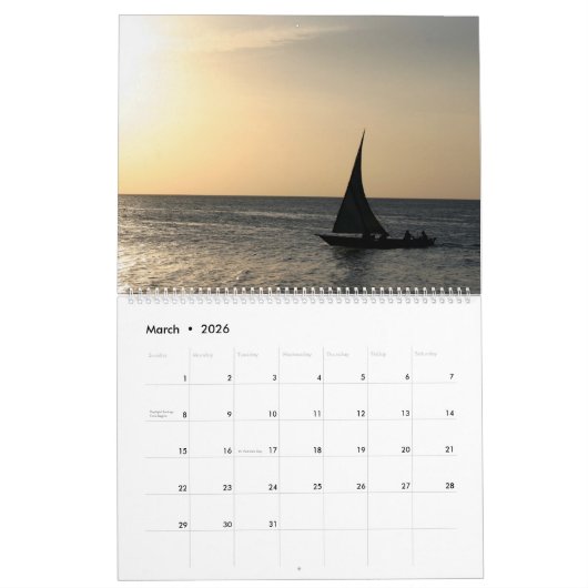 Afrikanischer Himmel Kalender (Mär 2026)