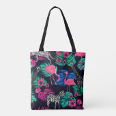 afrikanischer Hintergrund, Giraffe, Leopard, Anseh Tasche (Rückseite)