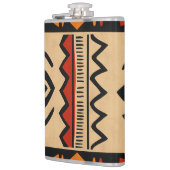 Afrikanischer Hintergrund in warmen Farben Flachmann (Links)