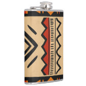 Afrikanischer Hintergrund in warmen Farben Flachmann (Rechts)