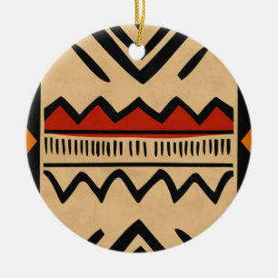 Afrikanischer Hintergrund in warmen Farben Keramik Ornament