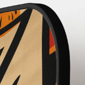 Afrikanischer Hintergrund in warmen Farben Pickleball Schläger (Linke Seite)