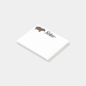 Afrikanischer Hippopotamus Post-it Klebezettel (angewinkelt)