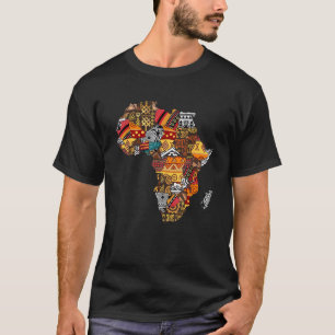 Afrikanischer Indianerpriester Funny Africa Map He T-Shirt