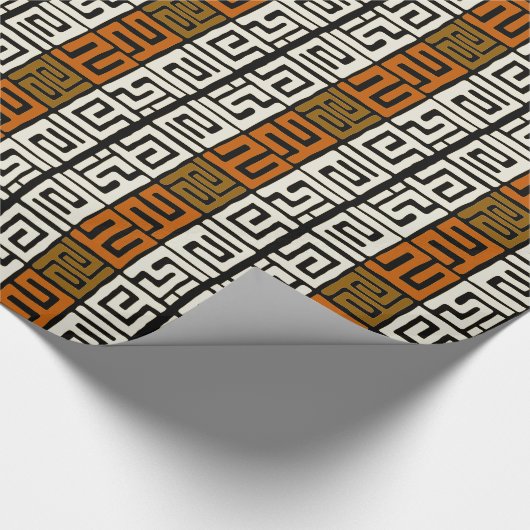 Afrikanischer inspirierter Kuba Stoff inspiriert Geschenkpapier (Ecke)