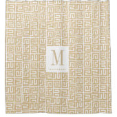 Afrikanischer inspirierter Kuba Stoff inspiriertes Duschvorhang (Vorderseite)