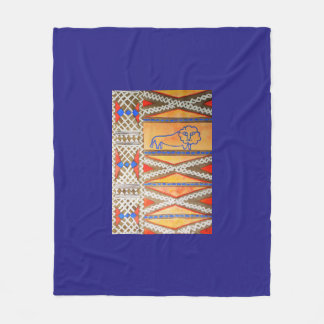 Afrikanischer inspirierter Löwe des Watercolor Fleecedecke