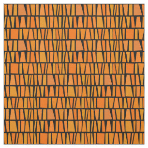 Afrikanischer inspirierter orange Domino-Stammes- Stoff