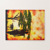 Afrikanischer Jäger mit Spear Jigsaw Puzzle (Horizontal)