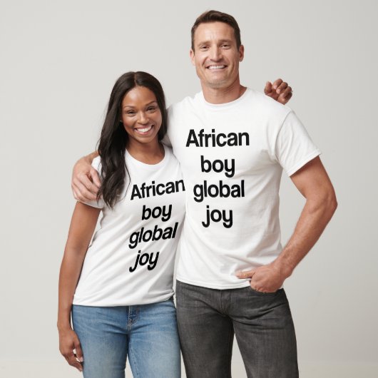 Afrikanischer Junge globale Freude T-Shirt (Unisex)