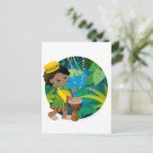 Afrikanischer Junge Postkarte (Stehend Vorderseite)