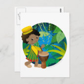 Afrikanischer Junge Postkarte (Vorne/Hinten)