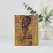Afrikanischer Junge Postkarte (Stehend Vorderseite)