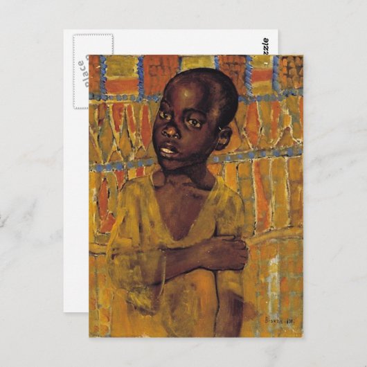Afrikanischer Junge Postkarte (Vorne/Hinten)