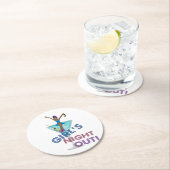 Afrikanischer Junggeselinnen-Abschied Runder Pappuntersetzer (Vor Ort)