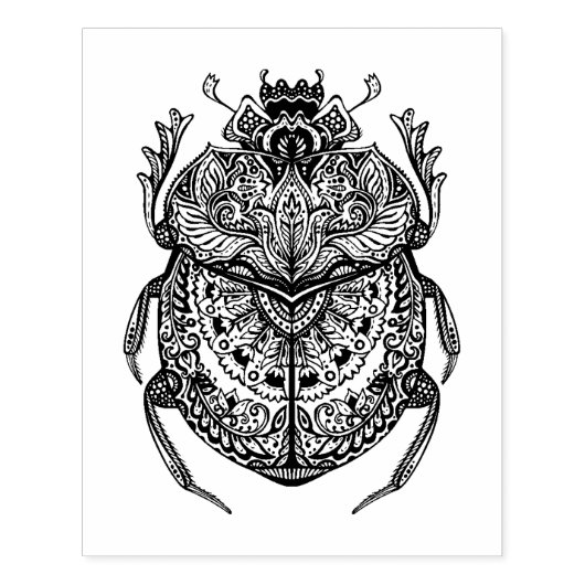 Afrikanischer Käfer Zendoodle Gummistempel (Prägung)