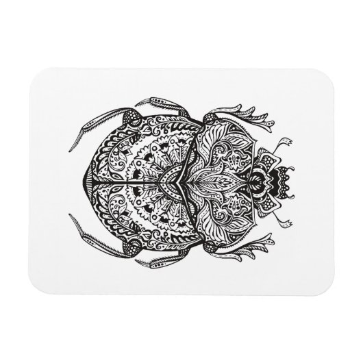Afrikanischer Käfer Zendoodle Magnet (Horizontal)