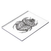Afrikanischer Käfer Zendoodle Notizblock (Linke Seite)