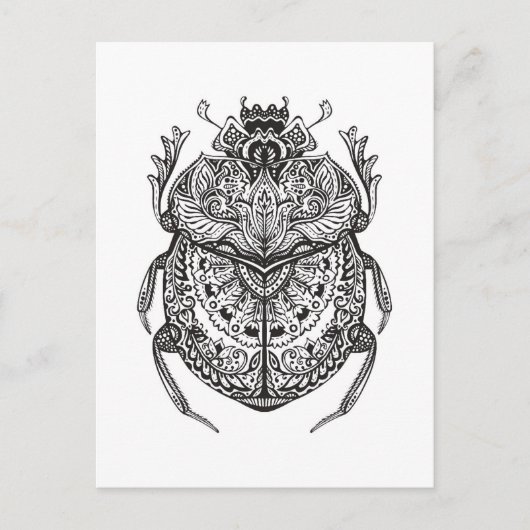 Afrikanischer Käfer Zendoodle Postkarte (Vorderseite)