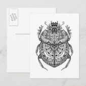 Afrikanischer Käfer Zendoodle Postkarte (Vorne/Hinten)