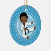Afrikanischer Karate Boy Judo Martial Arts Keramik Ornament (Rechts)