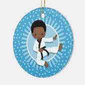 Afrikanischer Karate Boy Judo Martial Arts Keramik Ornament (Links)