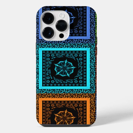 Afrikanischer karierter Muster-Kunstdruck iPhone Hülle (Rückseite)