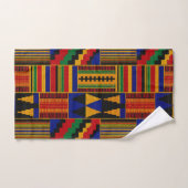Afrikanischer Kente-Stoff Badhandtuch Set (Handtuch)