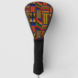 Afrikanischer Kente-Stoff Golf Headcover