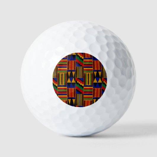 Afrikanischer Kente-Stoff Golfball (Vorderseite)