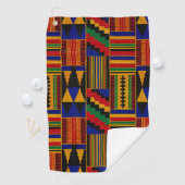 Afrikanischer Kente-Stoff Golfhandtuch (Insitu)