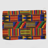 Afrikanischer Kente-Stoff Golfhandtuch (Horizontal)