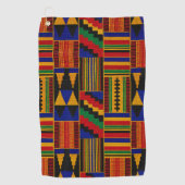 Afrikanischer Kente-Stoff Golfhandtuch (Vorderseite)