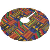 afrikanischer Kente-Stoff im Stil Polyester Weihnachtsbaumdecke (Schrägansicht)
