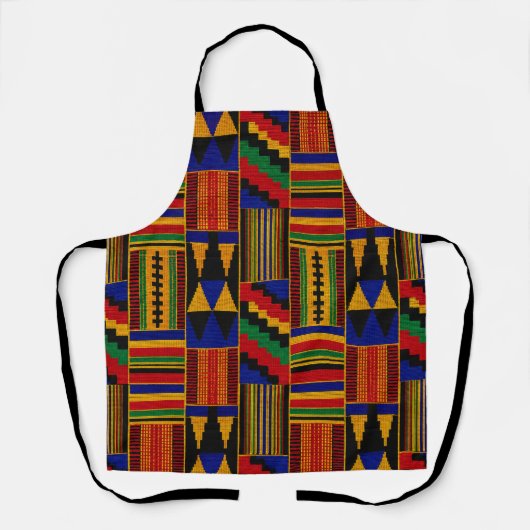Afrikanischer Kente-Stoff Schürze (Vorderseite)