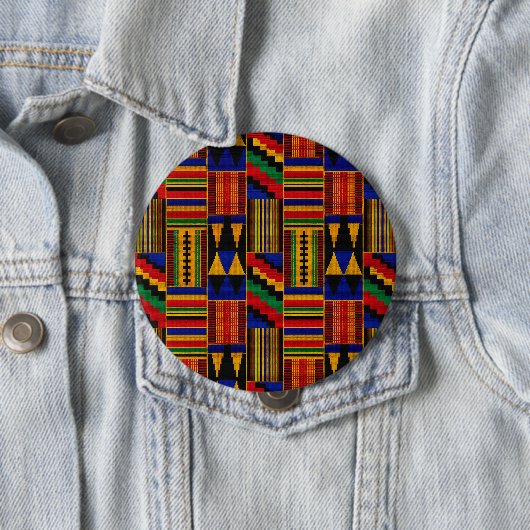 Afrikanischer Kente-Stoffstil Button (Beispiel)