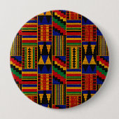 Afrikanischer Kente-Stoffstil Button (Vorderseite)